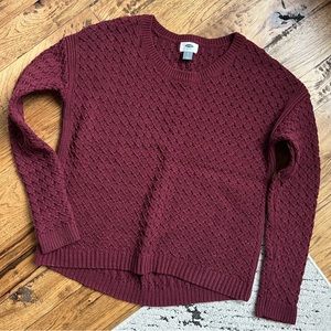 Chunky Knit Sweater Old Navy S Wine